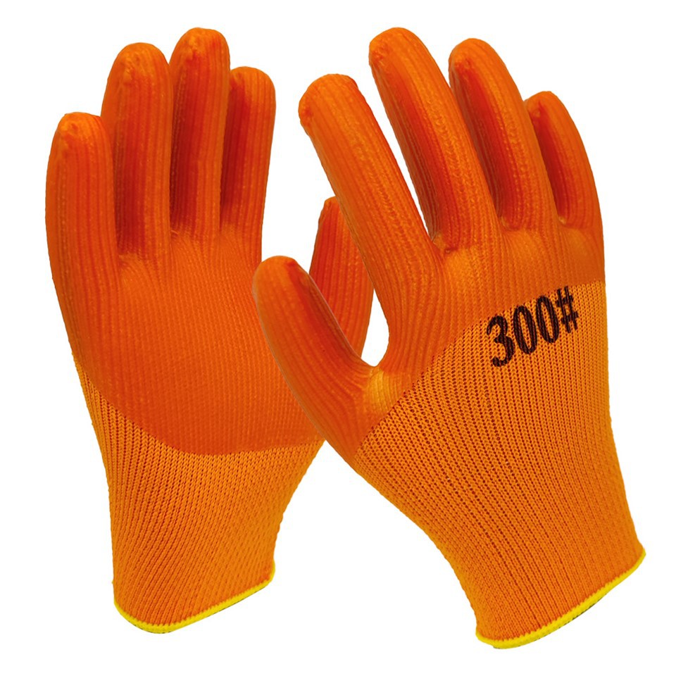 PVC Half Orange Gloves